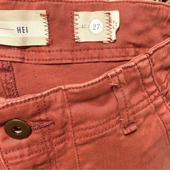 ANTHROPOLOGIE HEI HEI SLIM UTILITY CARGO PANTS RUST 27 - Picture 11 of 12